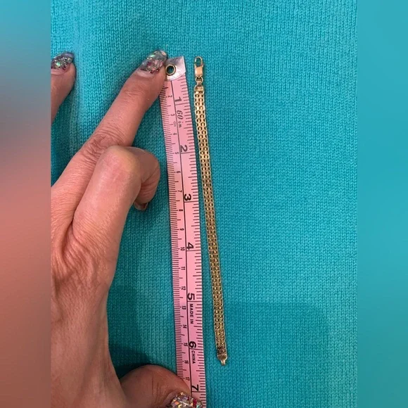 Elegant Italian Gold Chain Bracelet 14k 6.3 g. - Picture 4 of 4